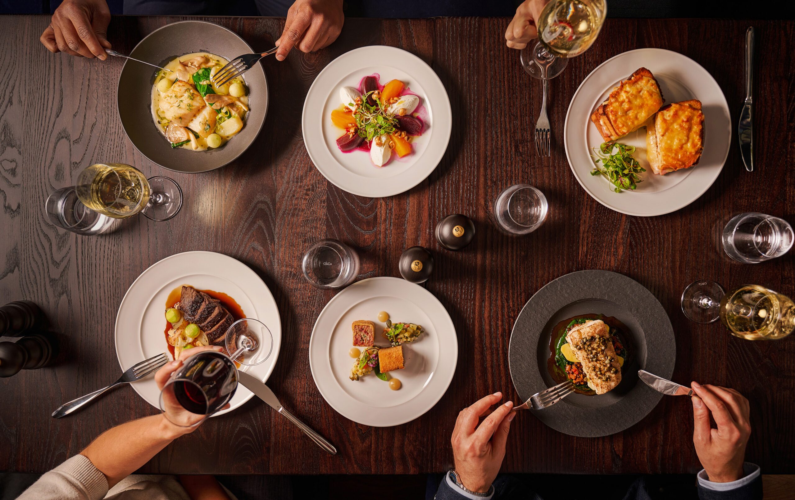 Guests Eating at Table